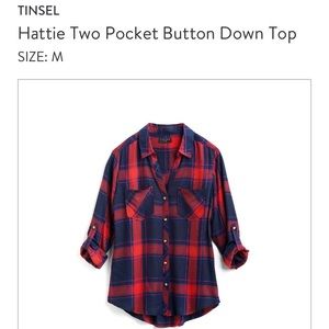 COPY - Tinsel brand Stitch Fix plaid shirt